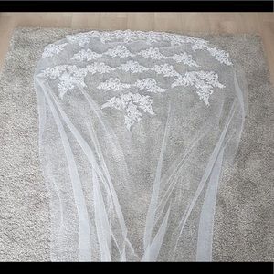 Antique White Long Bridal Veil-9ft long